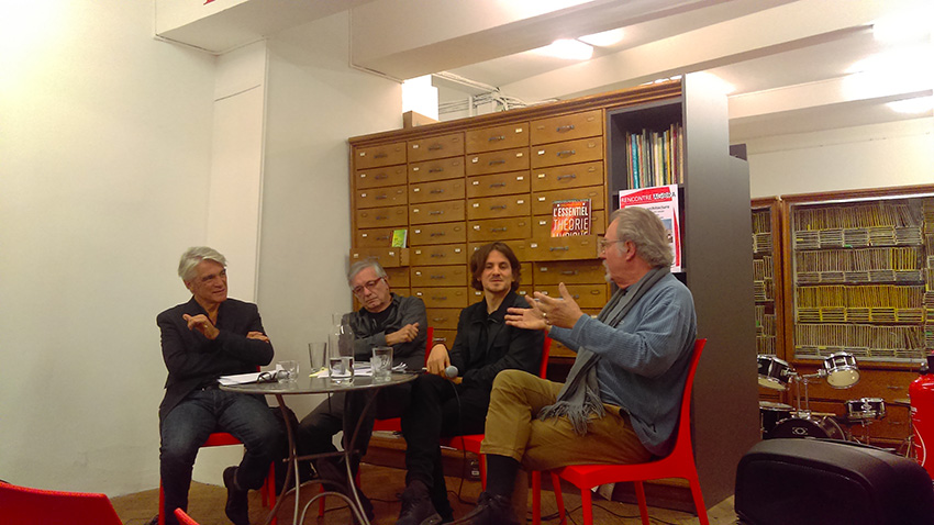 « Poésie et architecture » avec de gauche à droite : Chrisitian Salle, Jean-Paul Loubes, Eric Cassar et Julien Blaine.